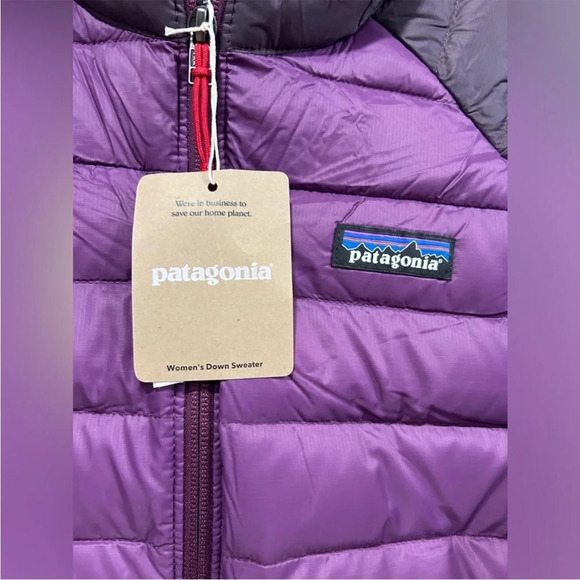 Patagonia Women’s M Medium Down Sweater Puffer Jacket Night Plum Purple NWT - Picture 4 of 14